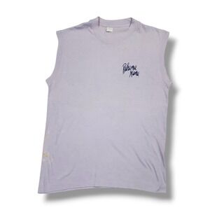 Vintage Bahama Mama Beach Crewneck Muscle Sleeveless Tank Top Purple Men's L